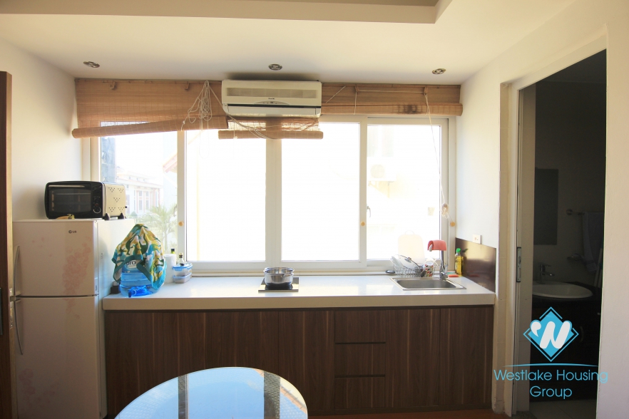 High floor, good natural light bedroom apartment for rent in Tay Ho, Hanoi